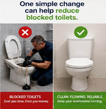 NeverBlock™ - The Commercial Toilet Roll Designed to Help Reduce Blocked Toilets (Pack of 12 x 150m, 60mm core)