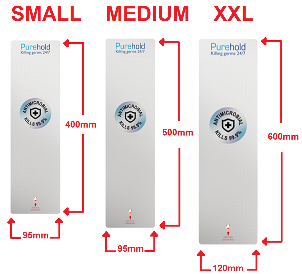 Purehold PUSH - Antimicrobial Door Push Plate (with VHR) – Purehold Ltd